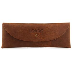 LONDO Genuine Leather Retro Pen and Pencil Case Metal Snap Fastener, Pencil Pouch Stationery Bag LONDO Genuine Leather Retro Pen and Pencil Case Metal Snap Fastener, Pencil Pouch Stationery Bag