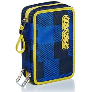 Seven Pencil Case Check 3 Compartments, Blue, School Pen Holder, Children, Children Complete with Pencils, Pens, Markers... Seven Pencil Case Check 3 Compartments, Blue, School Pen Holder, Children, Children Complete with Pencils, Pens, Markers...