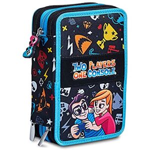 Seven Two Players One Console School Pencil Case 3 Zip Complete with Markers, Pencils, Etc.. Organized Seven Two Players One Console School Pencil Case 3 Zip Complete with Markers, Pencils, Etc.. Organized