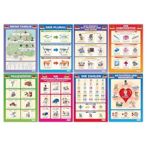 Daydream Education German Posters Set of 8 Language Learning Posters Gloss Paper measuring 850mm x 594mm (A1) Second Language Charts for the Classroom Education Charts by Daydream Education German Posters Set of 8 Language Learning Posters Gloss Paper measuring 850mm x 594mm (A1) Second Language Charts for the Classroom Education Charts by