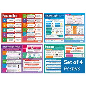 Daydream Education Accurate Writing Posters Set of 4 English Posters Gloss Paper measuring 850mm x 594mm (A1) Language Classroom Posters Education Charts by Daydream Education Accurate Writing Posters Set of 4 English Posters Gloss Paper measuring 850mm x 594mm (A1) Language Classroom Posters Education Charts by