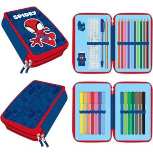 CERDÁ LIFE'S LITTLE MOMENTS Spidey Pencil Case with Accessories with Markers, Pencils and Pens Children's School Case with Marvel Design, Spidey, 12.5x19.5x4.5 cm, Licence CERDÁ LIFE'S LITTLE MOMENTS Spidey Pencil Case with Accessories with Markers, Pencils and Pens Children's School Case with Marvel Design, Spidey, 12.5x19.5x4.5 cm, Licence