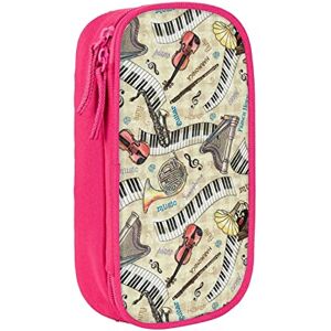 Pen Case Pencil Bag Pouch Zipper Organizer Stationery Holder Storage Box for Office School - Jazz Music Instruments Pattern Pen Case Pencil Bag Pouch Zipper Organizer Stationery Holder Storage Box for Office School - Jazz Music Instruments Pattern