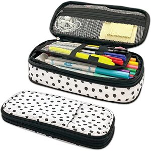 Teacher Created Resources Black Painted Dots on White Pencil Case Teacher Created Resources Black Painted Dots on White Pencil Case