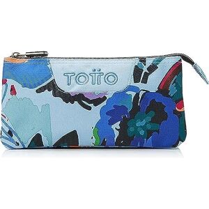 Totto School Pencil Case Three Compartments Floral Canvas Board Standard Size, Printing, ESTÁNDAR, Cases Totto School Pencil Case Three Compartments Floral Canvas Board Standard Size, Printing, ESTÁNDAR, Cases