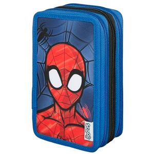 Scooli Triple Spider Man School Pencil Case Filled with Pencils and Accessories, Ideal for School, Leisure and Travel from 6 Years Old, Spider Man, 19 x 12 x 7 cm Scooli Triple Spider Man School Pencil Case Filled with Pencils and Accessories, Ideal for School, Leisure and Travel from 6 Years Old, Spider Man, 19 x 12 x 7 cm