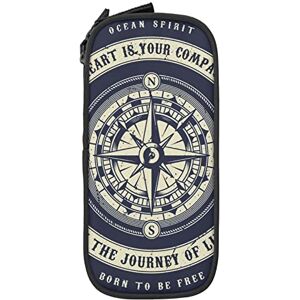 Vintage Nautical Navigation Compass Pencil Case Pencil Box Minimalist Portable Durable Zipper Pen Pouch Vintage Nautical Navigation Compass Pencil Case Pencil Box Minimalist Portable Durable Zipper Pen Pouch