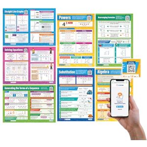 Daydream Education Algebra Math Posters Set of 7 Laminated Extra-Large 33.5” x 24” FREE Interactive Quizzes Classroom Decoration Bulletin Banner Charts Daydream Education Algebra Math Posters Set of 7 Laminated Extra-Large 33.5” x 24” FREE Interactive Quizzes Classroom Decoration Bulletin Banner Charts