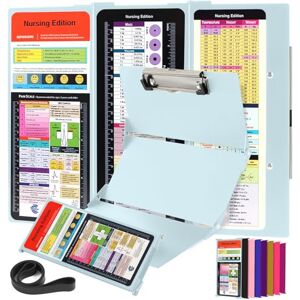 SC Printing World Nursing Clipboard with Nursing and Medical Edition Cheat Sheets 3 Layers Aluminum Foldable Nurse Clip Boards Notepad for Students, Nurses and Doctors (Mint) SC Printing World Nursing Clipboard with Nursing and Medical Edition Cheat Sheets 3 Layers Aluminum Foldable Nurse Clip Boards Notepad for Students, Nurses and Doctors (Mint)