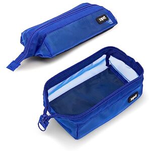 ZIPIT Mesh Pencil Case, Large Capacity Zipper Pouch for School, Stationery Bag for Teen Girls Boys and Adults, Blue ZIPIT Mesh Pencil Case, Large Capacity Zipper Pouch for School, Stationery Bag for Teen Girls Boys and Adults, Blue