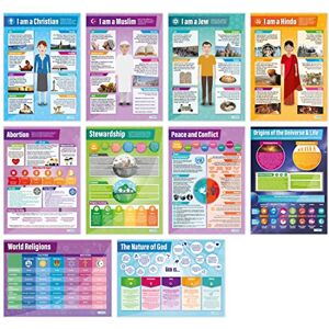 Daydream Education Religious Studies Posters Set of 22 EXTRA LARGE A1 (850mm x 594mm) Gloss RE Secondary School Classroom Charts Daydream Education Religious Studies Posters Set of 22 EXTRA LARGE A1 (850mm x 594mm) Gloss RE Secondary School Classroom Charts