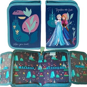 PASO Anna and Elsa Anna and Elsa Anna and Elsa Folding Pencil Case Without Accessories, Navy, Expandable Pencil Case PASO Anna and Elsa Anna and Elsa Anna and Elsa Folding Pencil Case Without Accessories, Navy, Expandable Pencil Case