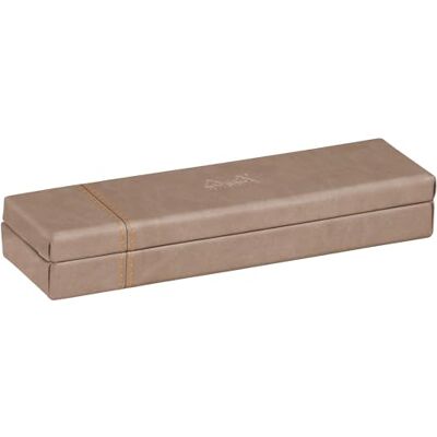 Rhodia Taupe Faux Leather Pencil Case - Pencil Case Rhodia Taupe Faux Leather Pencil Case - Pencil Case