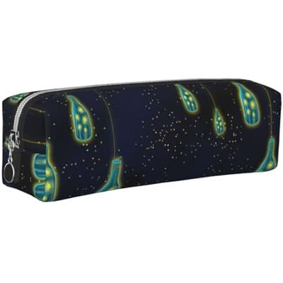 SDEGTHO Beautiful Bottle of Under The Night Sky Print Leather Pencil Case for Students, Simple Pen Bag for Boys Girls Small Zipper Pouch for School Supplies, Markers, Makeups, Coins SDEGTHO Beautiful Bottle of Under The Night Sky Print Leather Pencil Case for Students, Simple Pen Bag for Boys Girls Small Zipper Pouch for School Supplies, Markers, Makeups, Coins