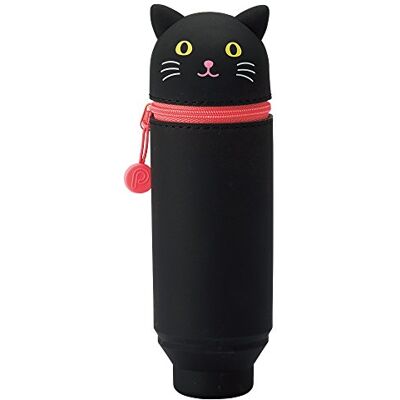 LIHITLAB Kawaii Japanese Black Cat Stand Up Pencil Case For School Office College, Cute School Supplies, Animal Pen Holder Pouch Holder Teen Girls Artists, Travel Cosmetics Storage (A7712-3) LIHITLAB Kawaii Japanese Black Cat Stand Up Pencil Case For School Office College, Cute School Supplies, Animal Pen Holder Pouch Holder Teen Girls Artists, Travel Cosmetics Storage (A7712-3)