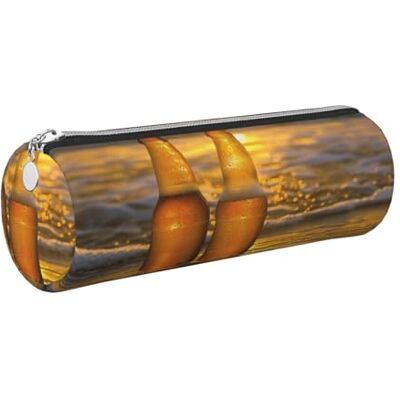 kkvhhyuo Bottles Beer Beach Sunset Time Print Leather Pencil Case Portable Round Pencil Pouch with Silver Zip Multifunctional Pencil Holder Pouch Stationery Pen Bag for Teen Girls and Boys kkvhhyuo Bottles Beer Beach Sunset Time Print Leather Pencil Case Portable Round Pencil Pouch with Silver Zip Multifunctional Pencil Holder Pouch Stationery Pen Bag for Teen Girls and Boys