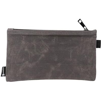 effektivo Fabric Pencil Case with Zip, Gray, Bank Bag Pencil Case Grey effektivo Fabric Pencil Case with Zip, Gray, Bank Bag Pencil Case Grey