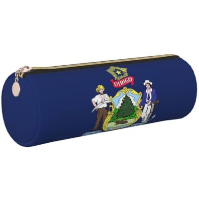 Longzehao Maine State Flag Print Leather Pen Pouch Storage case Makeup Bag Office Stationerys Markers Case. Longzehao Maine State Flag Print Leather Pen Pouch Storage case Makeup Bag Office Stationerys Markers Case.