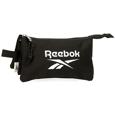 Reebok Boston Black Pencil Case, 3 Compartments, 22 x 12 x 5 cm, Polyester Reebok Boston Black Pencil Case, 3 Compartments, 22 x 12 x 5 cm, Polyester