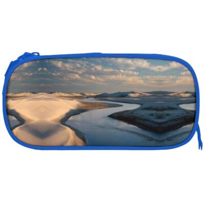 ESNAIUVCD Calm River Sand Dunes Print Zipper Large Pencil Case,Durable Stationery Pencilcase Bag,Multifunctional Pencilcase Bag Penbag for School College Office Adult Girls and Boys ESNAIUVCD Calm River Sand Dunes Print Zipper Large Pencil Case,Durable Stationery Pencilcase Bag,Multifunctional Pencilcase Bag Penbag for School College Office Adult Girls and Boys