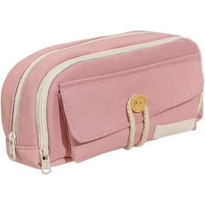 MendoNuk Pen Pouch Pencil Big Capacity Multi-Layered Pencil Pouch Upgraded Wide-Opening Pen Case Storage Bag Aesthetic Minimalist Fabric Stationery Box Stationery Supplies(Pink) MendoNuk Pen Pouch Pencil Big Capacity Multi-Layered Pencil Pouch Upgraded Wide-Opening Pen Case Storage Bag Aesthetic Minimalist Fabric Stationery Box Stationery Supplies(Pink)