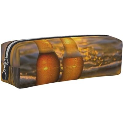 kkvhhyuo Bottles Beer Beach Sunset Time Print Leather Pencil Case Portable Stationery Bag Pencil Pouch Slim Design Pen Bag with Silver Zipper Pocket Size for or Student Office College Middle School kkvhhyuo Bottles Beer Beach Sunset Time Print Leather Pencil Case Portable Stationery Bag Pencil Pouch Slim Design Pen Bag with Silver Zipper Pocket Size for or Student Office College Middle School