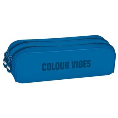 DOHE Double Silicone Pencil Case 2 Zippered Compartments, Multipurpose Rectangular Pencil Case, Soft Touch, 20x6x7 cm Colour Vibes Blue DOHE Double Silicone Pencil Case 2 Zippered Compartments, Multipurpose Rectangular Pencil Case, Soft Touch, 20x6x7 cm Colour Vibes Blue