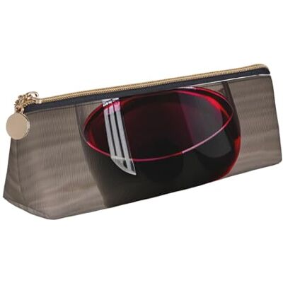 FSCEV Wine Bottle Glass Leather Pencil Case Lightweight Small Pencils Cases Stationery Bag FSCEV Wine Bottle Glass Leather Pencil Case Lightweight Small Pencils Cases Stationery Bag