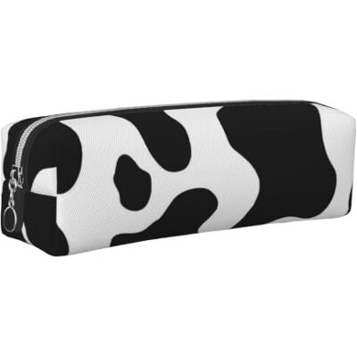 ERCgad Black and White Cow Print Adult Pencil Case Office Travel Stationery Organizer Pouch Stylish Versatile ERCgad Black and White Cow Print Adult Pencil Case Office Travel Stationery Organizer Pouch Stylish Versatile