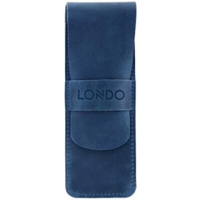 LONDO Genuine Leather Pen and Pencil Case with Tuck in Flap, Stationery Bag LONDO Genuine Leather Pen and Pencil Case with Tuck in Flap, Stationery Bag