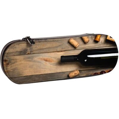 kkvhhyuo Wine Bottle Corks Grapes Printed Pencil Case, Leather Makeup Bag Stationery Organizer Office Portable Pen Bag for Boys Girls Adults Office Supplies. kkvhhyuo Wine Bottle Corks Grapes Printed Pencil Case, Leather Makeup Bag Stationery Organizer Office Portable Pen Bag for Boys Girls Adults Office Supplies.