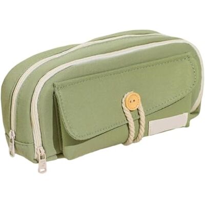 MendoNuk Pen Pouch Pencil Big Capacity Multi-Layered Pencil Pouch Upgraded Wide-Opening Pen Case Storage Bag Aesthetic Minimalist Fabric Stationery Box Stationery Supplies(Green) MendoNuk Pen Pouch Pencil Big Capacity Multi-Layered Pencil Pouch Upgraded Wide-Opening Pen Case Storage Bag Aesthetic Minimalist Fabric Stationery Box Stationery Supplies(Green)