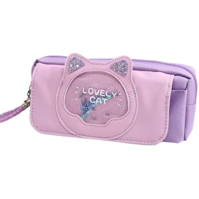 CUTTBOAS Flowing Sand Pencil Case, 3-Layer Stationery Storage Bag(Purple) Eye-catching liquid motion effect in soft hues for organised school and creative workspaces. CUTTBOAS Flowing Sand Pencil Case, 3-Layer Stationery Storage Bag(Purple) Eye-catching liquid motion effect in soft hues for organised school and creative workspaces.