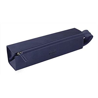 Rhodia 319035C Pencil case rama Midnight Blue 23x5x5 cm Flat opening for use as a pencil box Faux leather Storage for pens, pencils, markers, small supplies Rhodia 319035C Pencil case rama Midnight Blue 23x5x5 cm Flat opening for use as a pencil box Faux leather Storage for pens, pencils, markers, small supplies