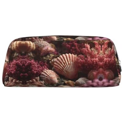 WXWJSHMGC Sand Shells and Corals Print Pencil Case Pencil,Teenage Pen Case, Pen Case Leather, Can Be Used As A Key Bag, A Cosmetic Bag WXWJSHMGC Sand Shells and Corals Print Pencil Case Pencil,Teenage Pen Case, Pen Case Leather, Can Be Used As A Key Bag, A Cosmetic Bag