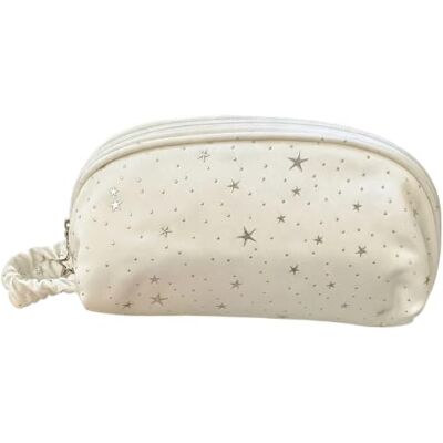 Qusinfc Pencil Organizer Pouch Wide Access Fabric Shell Case Zip, White Shell Shape Star Print Zipper Case Classroom Travel Study Routine Desk Daily Use School Commute Qusinfc Pencil Organizer Pouch Wide Access Fabric Shell Case Zip, White Shell Shape Star Print Zipper Case Classroom Travel Study Routine Desk Daily Use School Commute
