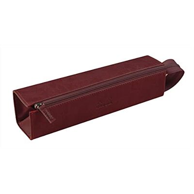Rhodiarama Italian Leather Pencil Case - Lot of 2 - Bordeaux, Blue, Grey Rhodiarama Italian Leather Pencil Case - Lot of 2 - Bordeaux, Blue, Grey