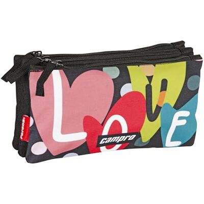 PERONA BAGS Campro Love Perona 58876 Triple Flat Pencil Case, Colour, Casual PERONA BAGS Campro Love Perona 58876 Triple Flat Pencil Case, Colour, Casual