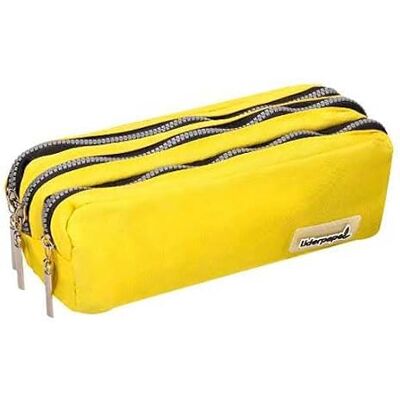 Liderpapel School Bag Rectangular Pencil Case 3 Pockets Pastel Yellow 185 x 55 x 70 mm Liderpapel School Bag Rectangular Pencil Case 3 Pockets Pastel Yellow 185 x 55 x 70 mm