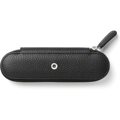 Graf 118740 Pencil Case for 2 Writing Instruments, Cashmere, Black, Pencil Case with Zip Graf 118740 Pencil Case for 2 Writing Instruments, Cashmere, Black, Pencil Case with Zip