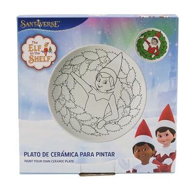 CYPBRANDS CyP Brands-Elves Ceramic Plate, Painting Plate, Creative Activities, Multicoloured, Official Merchandise CYPBRANDS CyP Brands-Elves Ceramic Plate, Painting Plate, Creative Activities, Multicoloured, Official Merchandise
