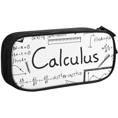 JKLQWC Math Geometry Geek Calculus Printed Pencil Case Cute Pen Pencil Box Bag Zipper Storage Organizer Box Holder for Office School Teen Girl Boy Adult,Black JKLQWC Math Geometry Geek Calculus Printed Pencil Case Cute Pen Pencil Box Bag Zipper Storage Organizer Box Holder for Office School Teen Girl Boy Adult,Black
