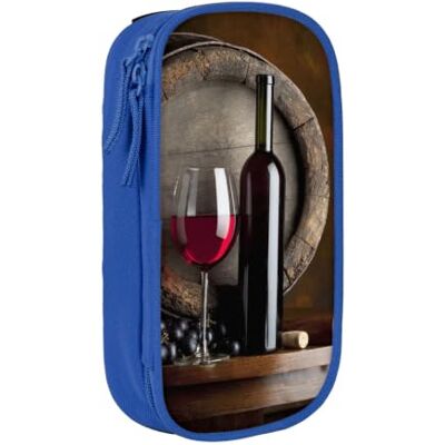DNBCLEZK Red Wine Bottle Glass Double Layer Large Capacity Pencil Case,Print Polyester Oxford-Cloth Stationery Pouch with Multi Slots, Multi-Compartment Storage Bag DNBCLEZK Red Wine Bottle Glass Double Layer Large Capacity Pencil Case,Print Polyester Oxford-Cloth Stationery Pouch with Multi Slots, Multi-Compartment Storage Bag