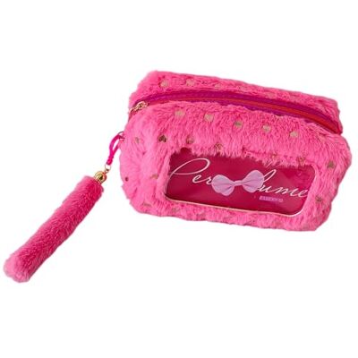 Xjdzineq Pen Case, Bowknot Design Pencil with Zippers, Plush Fabric & Spacious Compartment for School & Large Capacity Pencil School Pen Case Xjdzineq Pen Case, Bowknot Design Pencil with Zippers, Plush Fabric & Spacious Compartment for School & Large Capacity Pencil School Pen Case