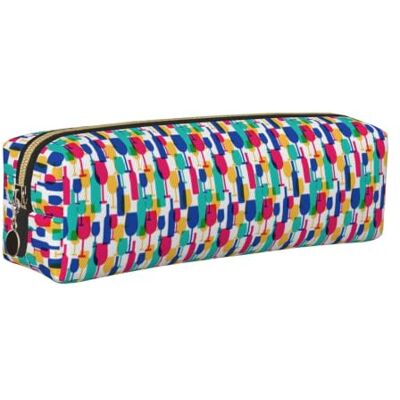 ERCgad Cocktail Glasses and Wine Bottles Print Adult Pencil Case Office Travel Stationery Organizer Pouch Stylish Versatile ERCgad Cocktail Glasses and Wine Bottles Print Adult Pencil Case Office Travel Stationery Organizer Pouch Stylish Versatile