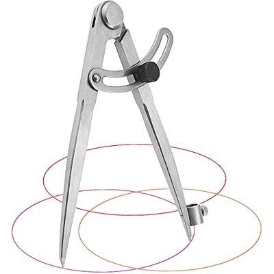 Rayong Professional Woodworking Compass 8 Inch/200 mm with Wing and Pencil Holder Large Drawing and Scribing Compass for Geometry, Drawing, Drafting Rayong Professional Woodworking Compass 8 Inch/200 mm with Wing and Pencil Holder Large Drawing and Scribing Compass for Geometry, Drawing, Drafting