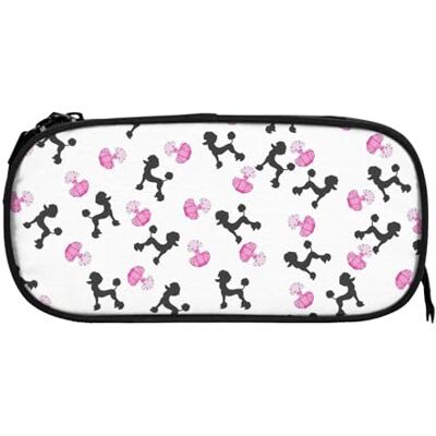 EZDLOWVBA Girly Pink Perfume Bottle and Poodle Print Pencil Cases Boys Girls Lovely Pencilcase with Zip Organizer for Students Pencil Case for Daughter Son Desk Pencil Pouch EZDLOWVBA Girly Pink Perfume Bottle and Poodle Print Pencil Cases Boys Girls Lovely Pencilcase with Zip Organizer for Students Pencil Case for Daughter Son Desk Pencil Pouch
