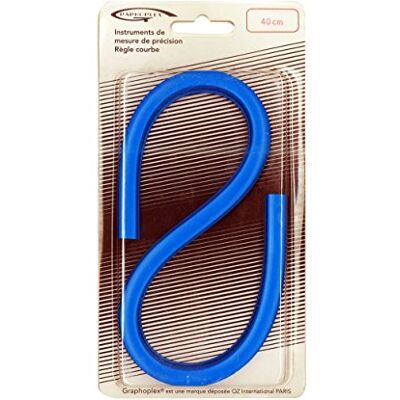 Graphoplex Protractor Flexible Curve Ruler 40 cm Blue Graphoplex Protractor Flexible Curve Ruler 40 cm Blue