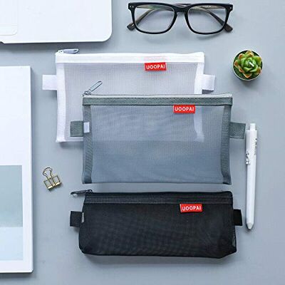 TopHomer Pencil Bag, Mesh Pen Case Clear Zipper Pouch Zipper Cosmetic Bag for Folder Bag for Pen Cosmetics Travel Accessories 1PCS TopHomer Pencil Bag, Mesh Pen Case Clear Zipper Pouch Zipper Cosmetic Bag for Folder Bag for Pen Cosmetics Travel Accessories 1PCS