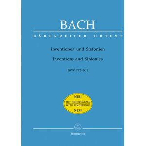 Bach, Johann Sebastian Inventions & Sinfonias BWV 772-801 with fingerings (Piano) Bach, Johann Sebastian Inventions & Sinfonias BWV 772-801 with fingerings (Piano)